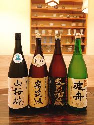 お酒は地元・茨城の地酒を中心に各種取り揃えております