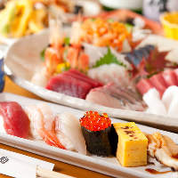【寿司宴会】 寿司や刺身を堪能できるコースで楽しいひととき◎