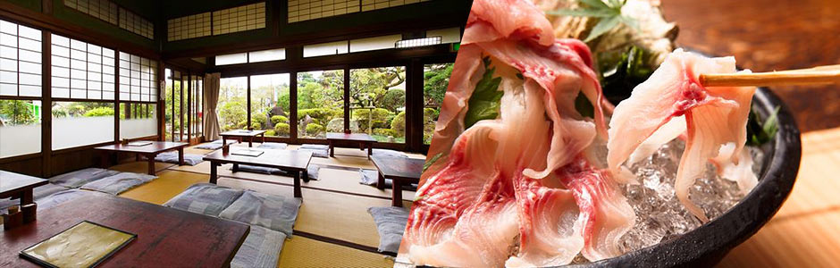 創業大正9年「名取亭」で庭園を愛でつつ川魚料理をいただく