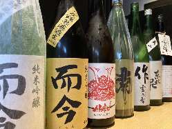 料理に合う地酒、日本酒も多数ご用意しております