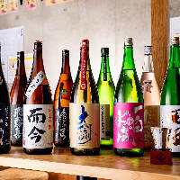 全国各地の”一期一会”の日本酒を常時20種以上ご用意