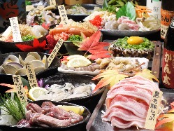 特選！広島産牡蠣・黒豚・厚切り牛タン”ぜいたくコース”