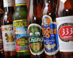 常時１０種類以上アジアビールをご用意☆是非飲み比べてみて♪