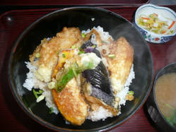 魚料理店ならではの地魚天丼850円(税込)。ランチに大人気！