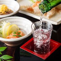 九州の地酒も多数ご用意！食器も地元の名産を使用しております