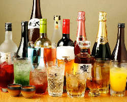 飲み放題は全国の厳選銘酒やプレミアム・モルツを含む約50種以上