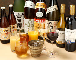 【ドリンク各種】 日本酒やワインが豊富です飲み放題プランも有