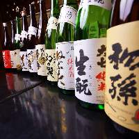 【日本酒が充実】 全国各地の人気銘柄や季節限定酒など多彩です