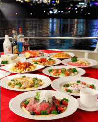 基本プランは洋食のお料理を テーブルごとに大皿で。