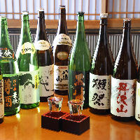 日本酒通も唸る、日本全国の銘酒がずらりと揃います