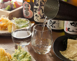 ◆厳選日本酒 季節の和食料理と相性抜群の日本酒をご用意