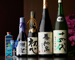 寿司に合う日本酒、入手困難な銘酒も揃えています