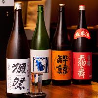 日本酒は季節に合わせて入れ替えております！