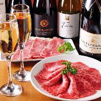 焼肉の食べ飲み放題の宴会コースは3500円から各種ご用意。