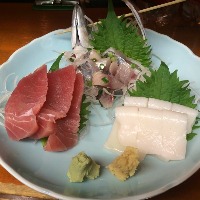 【お刺身三点盛り】1,380円 新鮮な魚を是非！