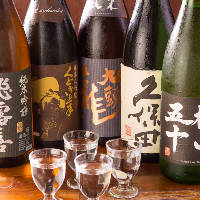 時間無制限！日本酒約100種が飲み放題のプラン