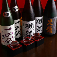 日本全国からの銘酒をご用意！創作料理とお召し上がりください。