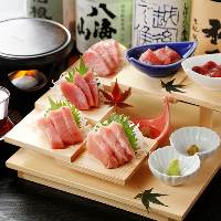 マグロを中心に、北海道から厳選の海鮮料理をご提供