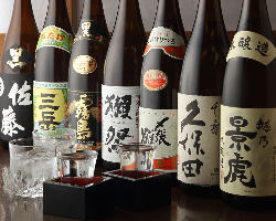 日本酒・焼酎は、店主が自らセレクトした逸品揃いです。