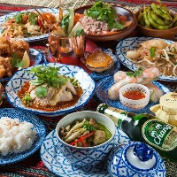アジアン料理をふんだんに盛り込んだ、飲み放題付き宴会コース！