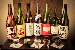 料理との相性を考え、季節や時期に合わせた日本酒を多数ご用意