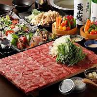仙台牛の牛タンや、仙台牛の炙り肉寿司が味わえるコースをご用意