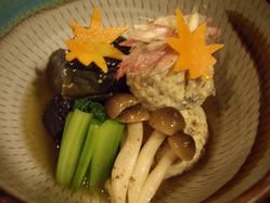 ◇秋刀魚つみれと秋茄子の煮物◇