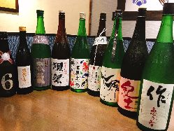 日本酒15種の他、芋や麦など焼酎19種と種類豊富にご用意！！