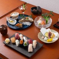 旬のお魚とこだわりの食材を使用した和食コース