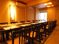 最大20名様の和テーブルの個室宴会も可能。