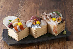 北海道産の魚貝類盛り合わせ！北海道の名酒と共に堪能下さい