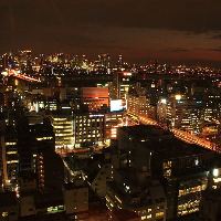 新大阪ワシントンホテル最上階より、大阪の景気を一望できます。