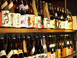 厳選されたお酒は焼酎、 日本酒合わせて50種以上！！