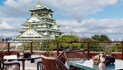 【眺望】 大阪城天守閣を一望できるテラス席