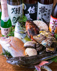 明石や神戸近郊で獲れた魚料理に舌鼓を。