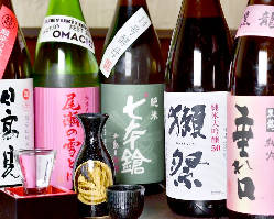 日本酒のラインナップには自信あり。レアな品種に出会えるかも。