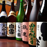 日本各地より取り揃えた日本酒も全品390円（税抜）でご提供！