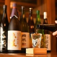 「本日の日本酒」をご用意。お寿司との相性ピッタリ。