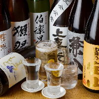 飲み放題には獺祭など7つの日本酒含め40種類以上ラインナップ