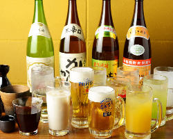 ビール・日本酒・焼酎も種類豊富にご用意！