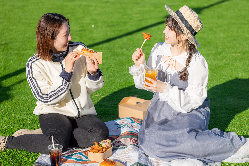 とよすなうみかぜ広場でピクニック気分で食事を楽しめます！