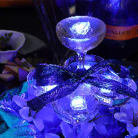 ◆サプライズ◆ 氷が光る幻想的なシャンパンタワーでお祝いを
