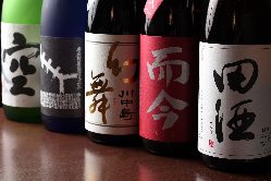 日本酒が豊富！全国各地串に合うの日本酒をご用意
