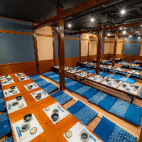 最大65名様まで収容可能な広々個室。静岡市最大級です！